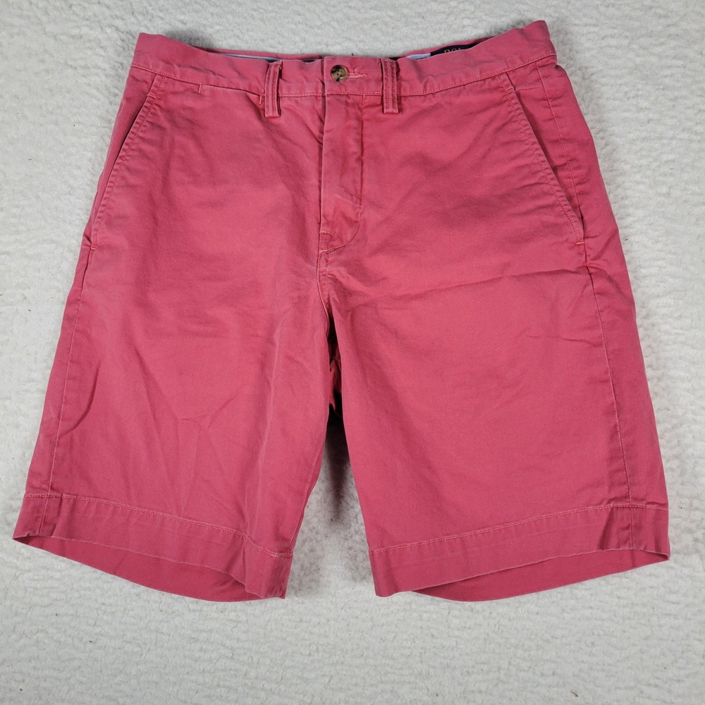 Polo Ralph Lauren Chino Shorts Mens 31 Salmon Pink Stretch Classic  710684433004